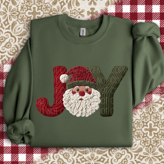 Faux Yarn Joy w/ Santa 1 - 2025 Digital PNG Design