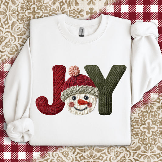 Faux Yarn Joy w/ Snowman 1 - 2025 Digital PNG Design