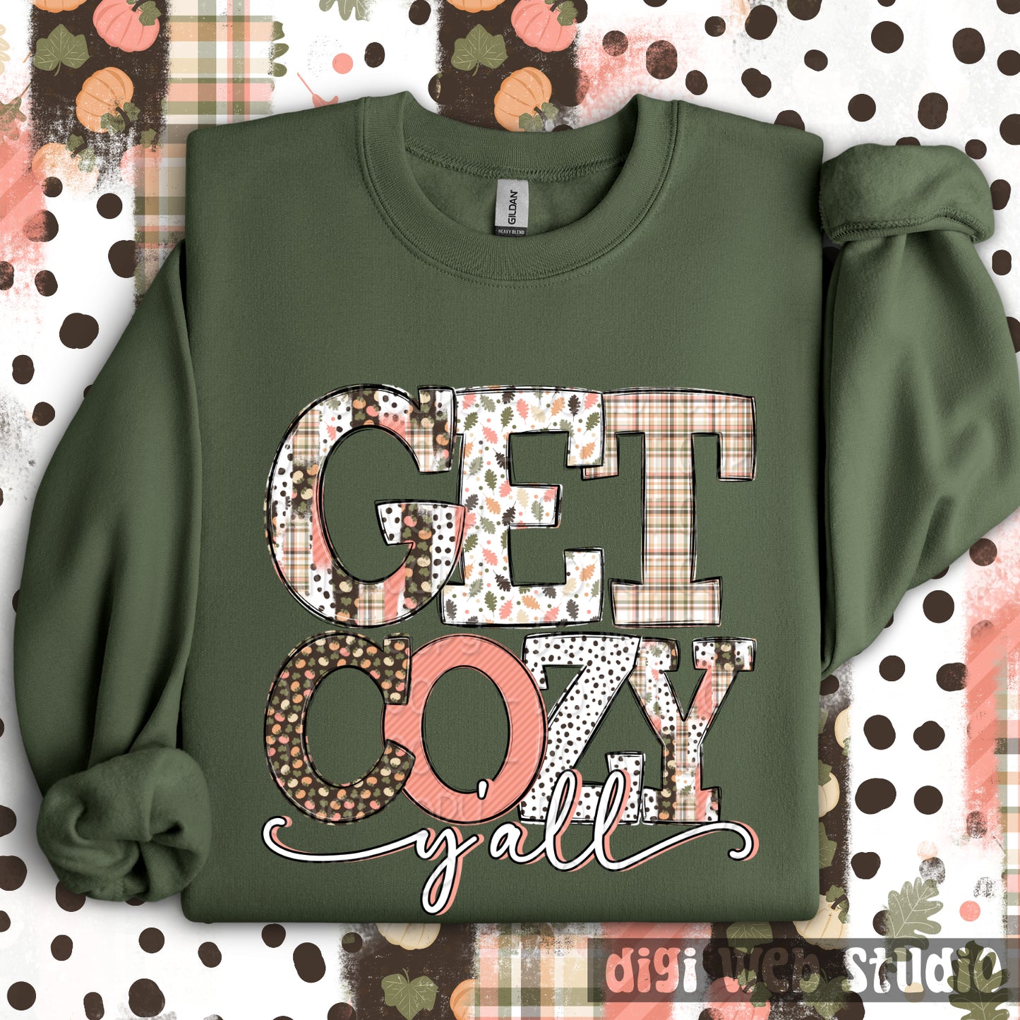 Get Cozy Y'all 1 - 2025 Digital PNG Design