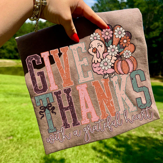 Give Thanks With A Grateful Heart 1 - 2025 Digital PNG Design