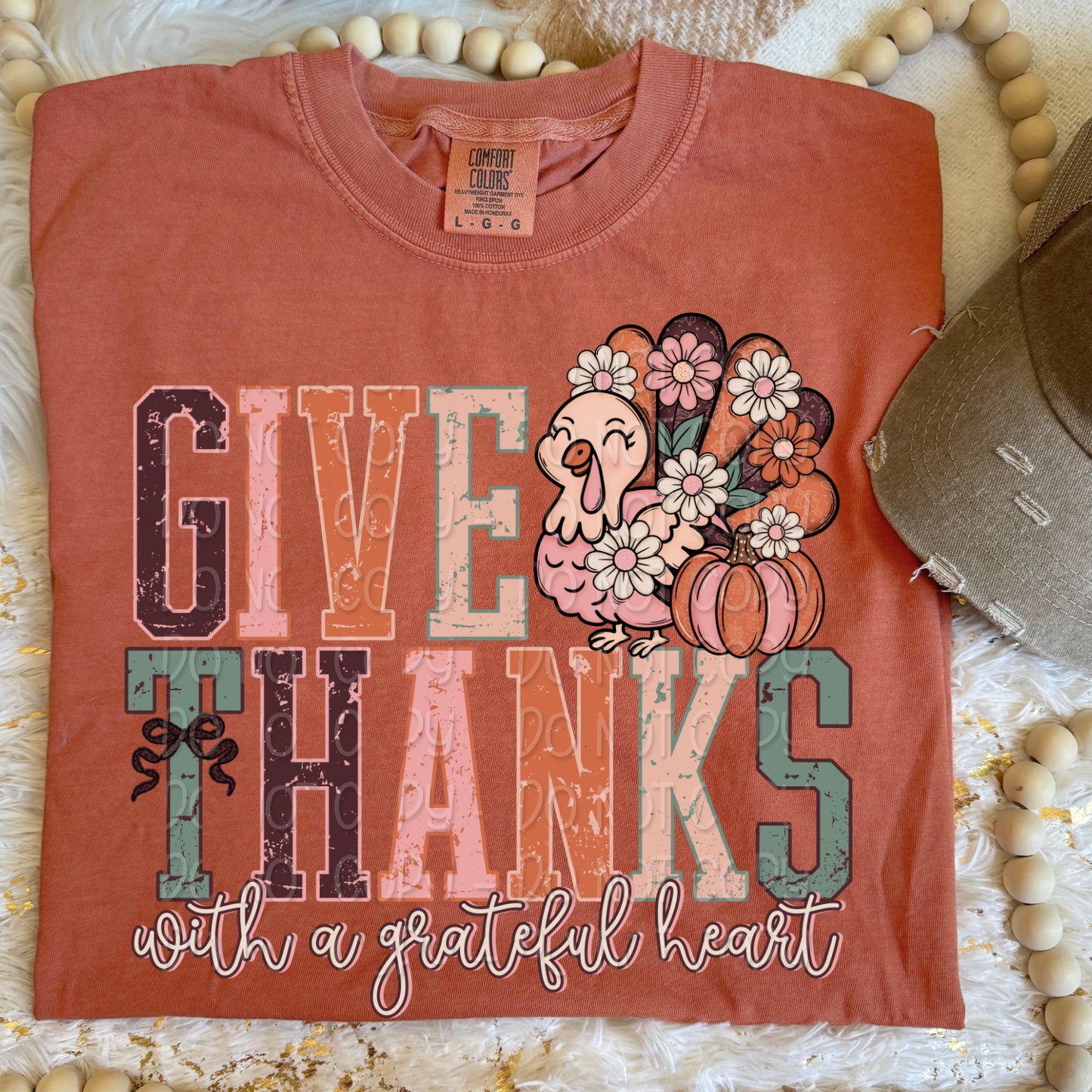 Give Thanks With A Grateful Heart 1 - 2025 Digital PNG Design