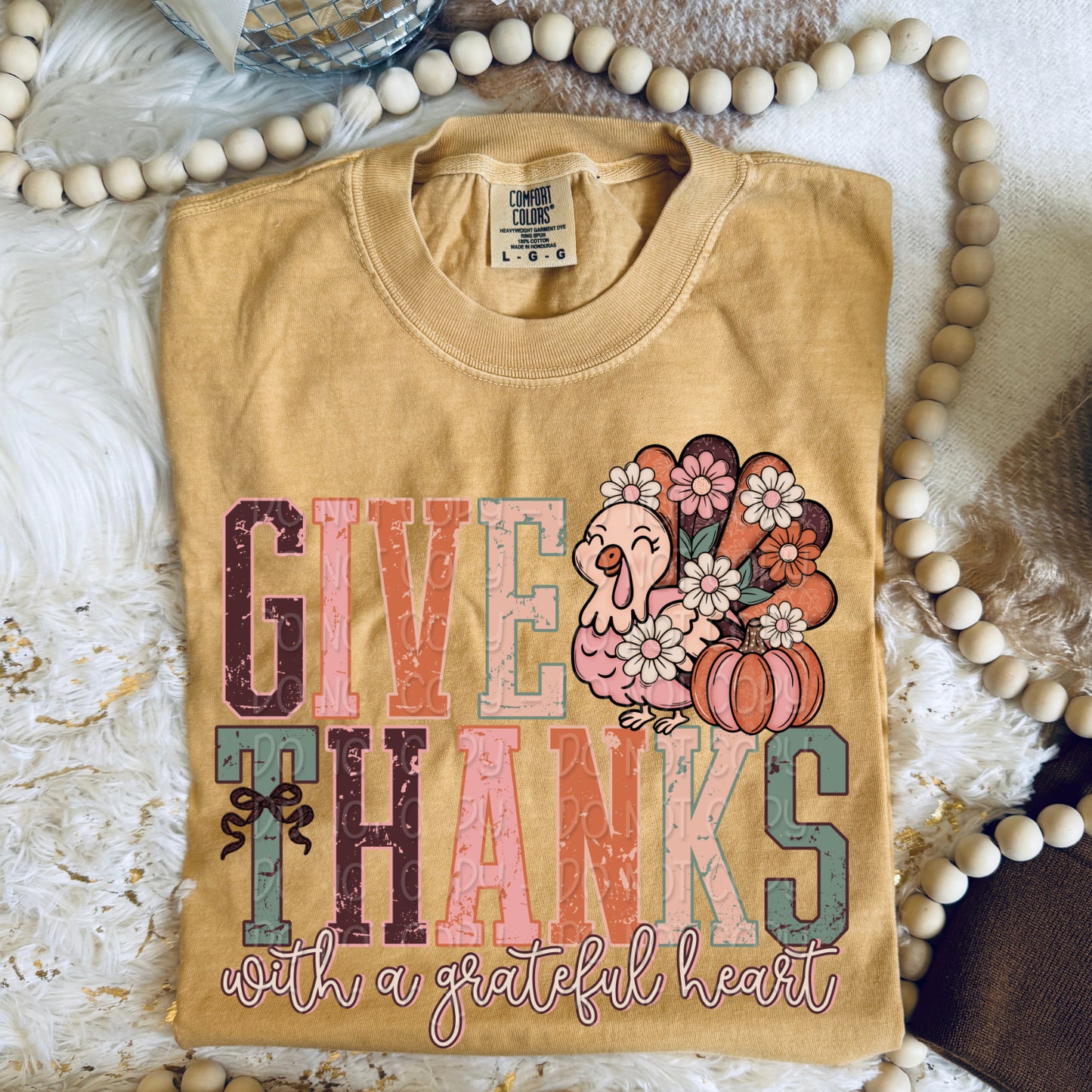 Give Thanks With A Grateful Heart 1 - 2025 Digital PNG Design