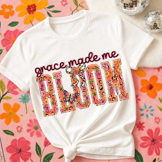 Grace Made Me Bloom 1 - Digital PNG Design