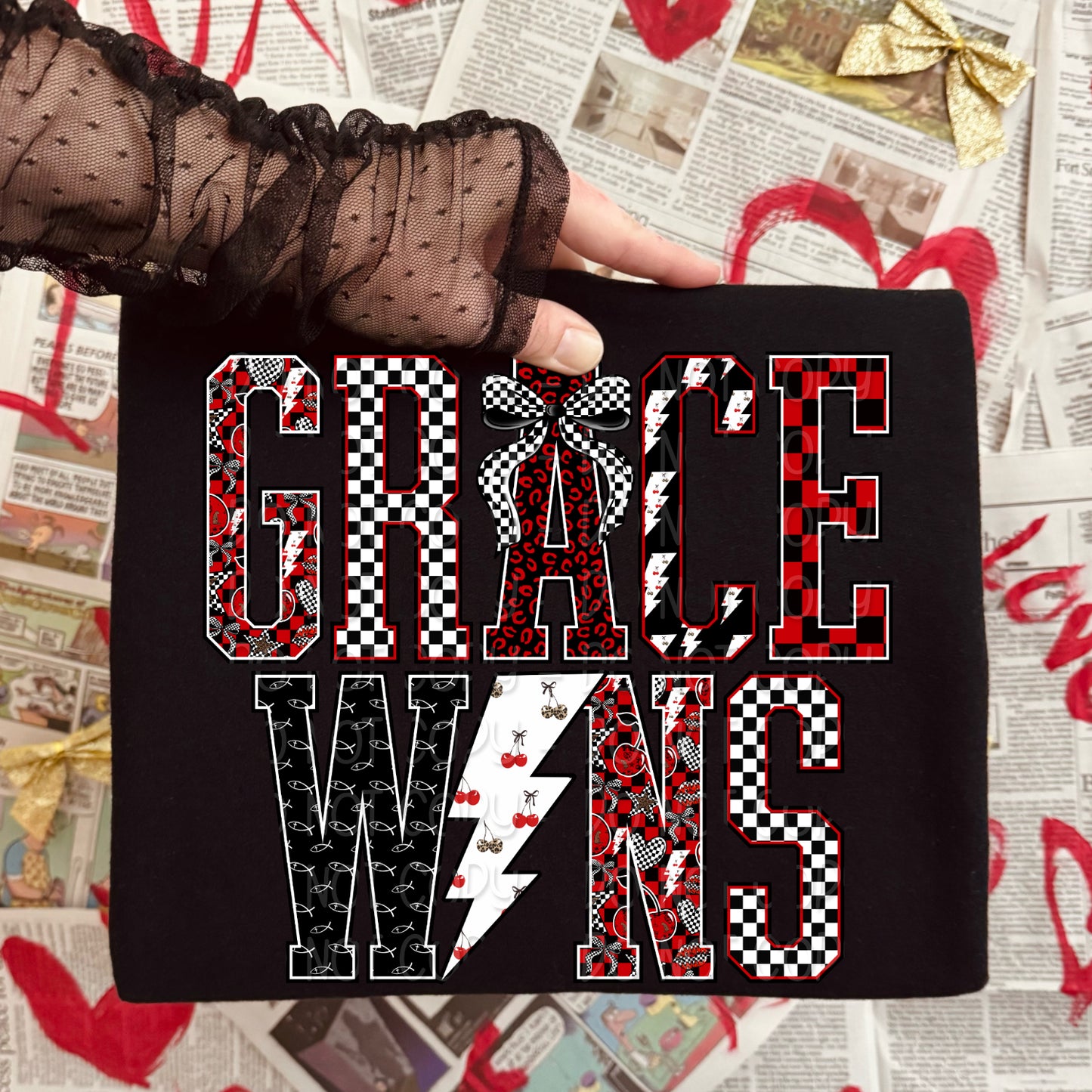 Grace Wins 1 - Digital PNG Design