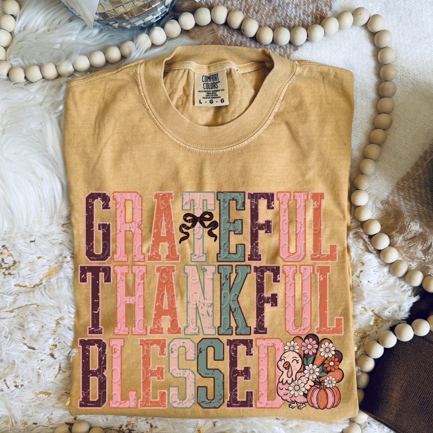 Grateful Thankful Blessed 1 - 2025 Digital PNG Design