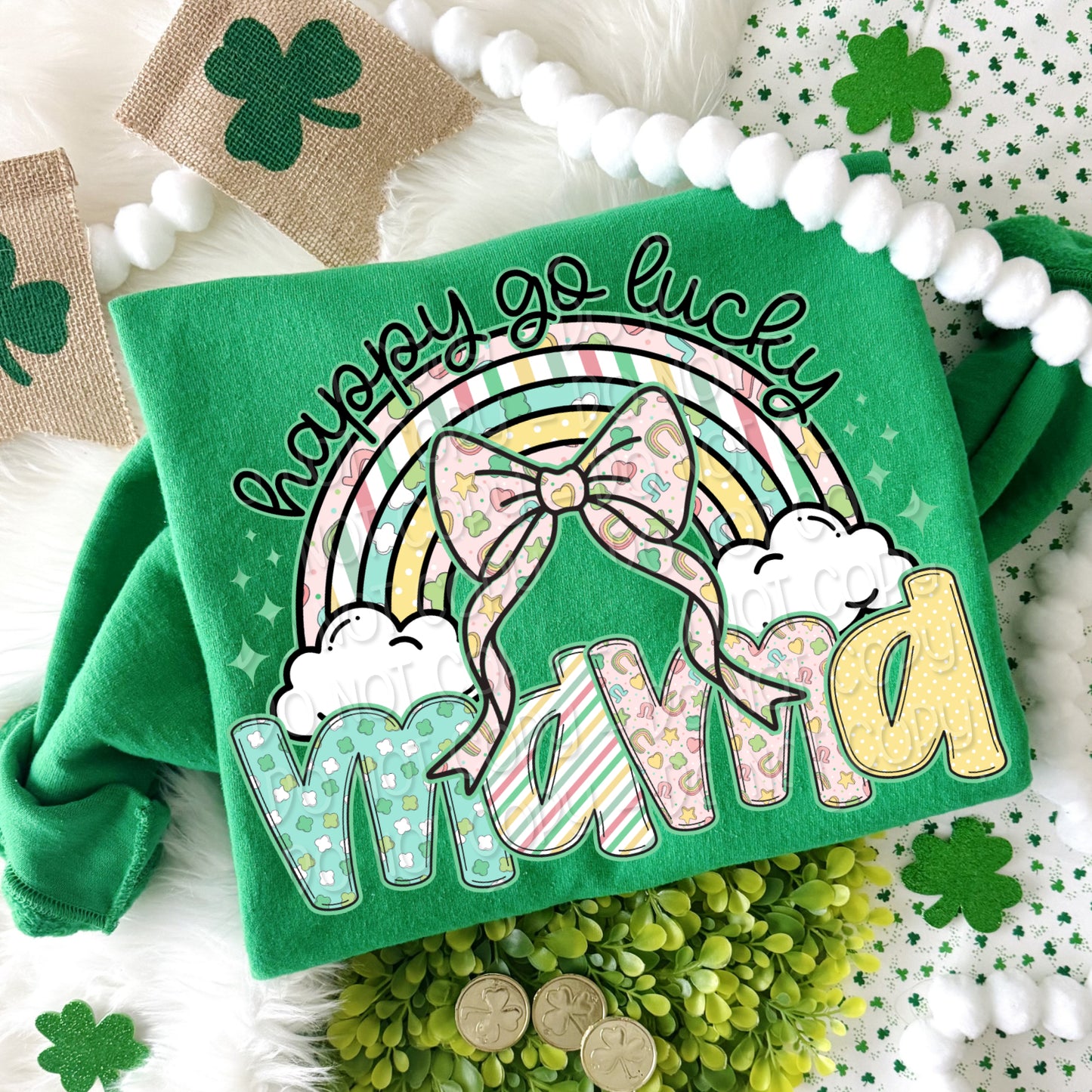 Happy Go Lucky Mama 1 - Digital PNG Design