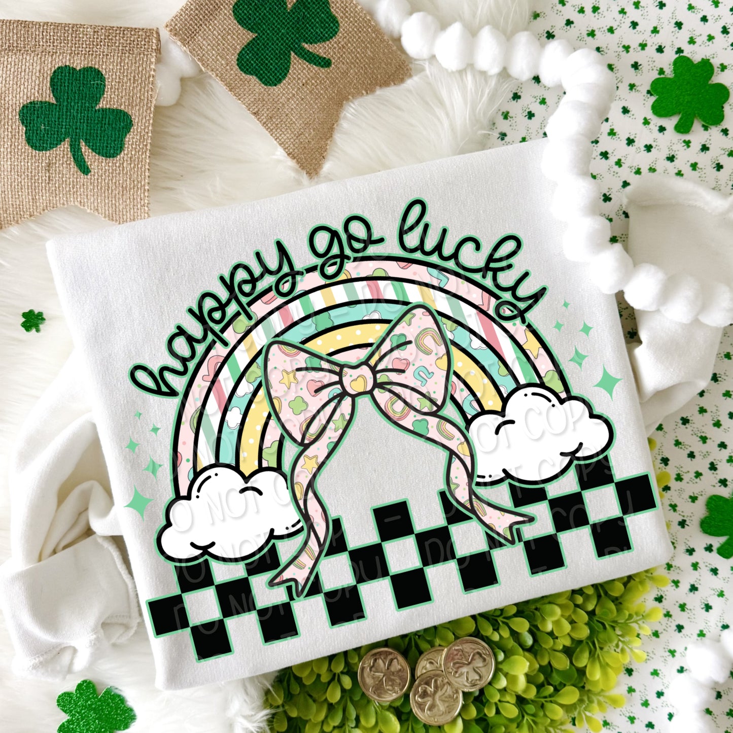 Happy Go Lucky 1 - Digital PNG Design