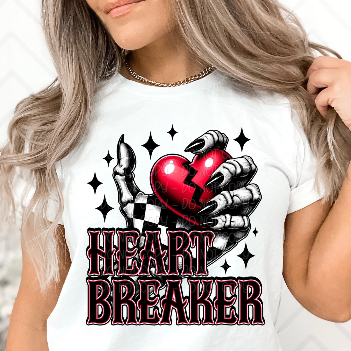 Heart Breaker Checker Hand w/ Matching Sleeve 1 - Digital Design PNG