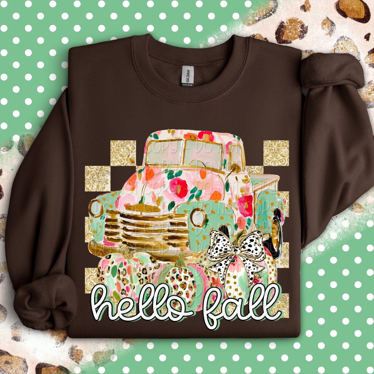 Hello Fall Truck 1 - 2025 Digital PNG Design