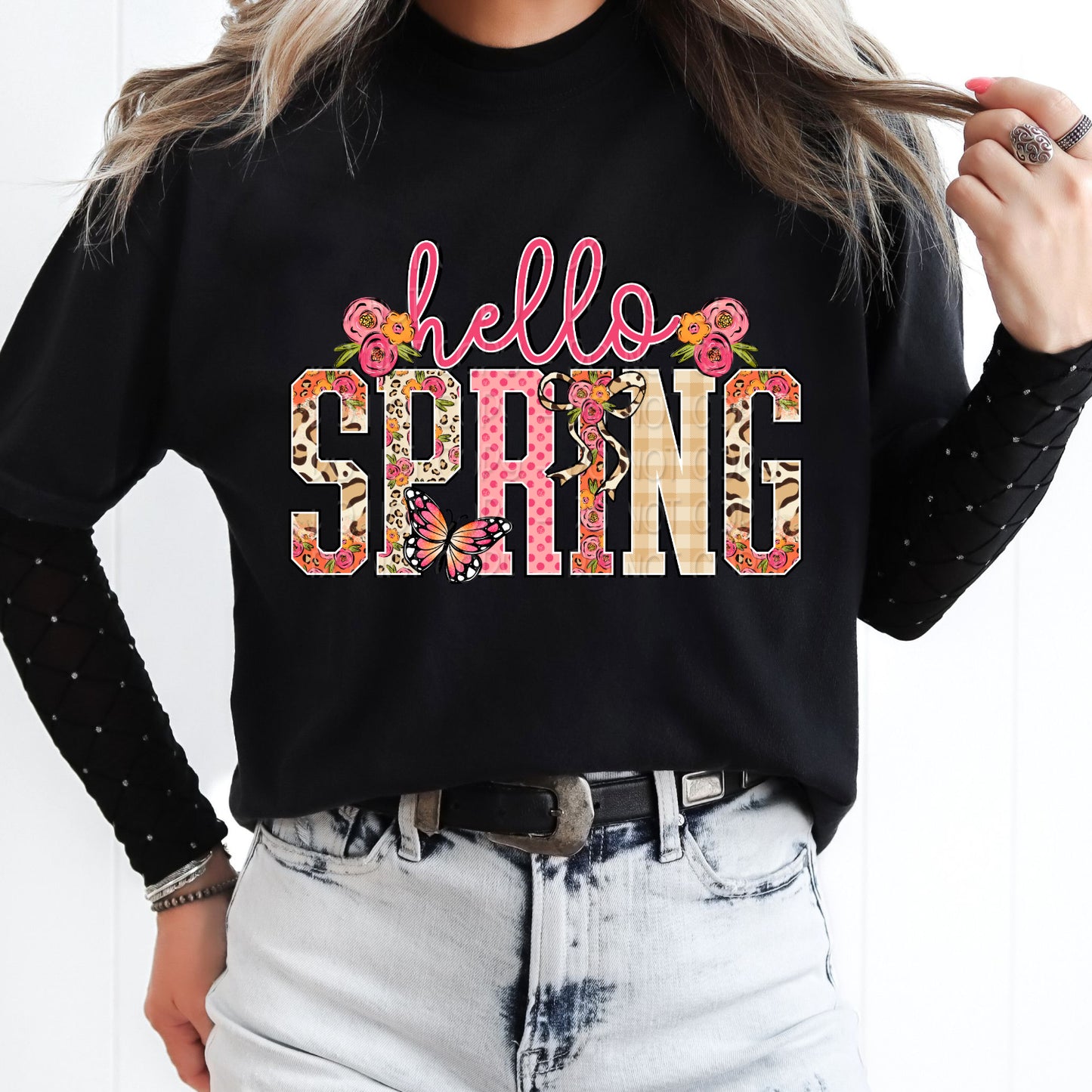 Hello Spring 1 - Digital PNG Design