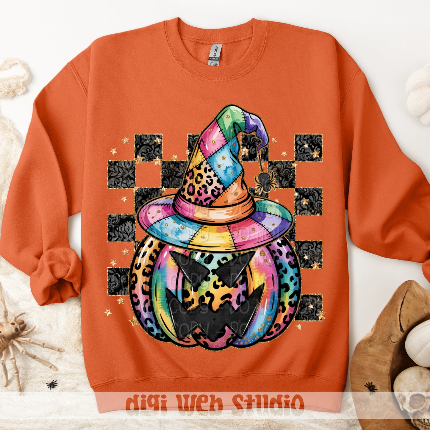Jack-o-lantern Witch 1 - 2025 Digital PNG Design