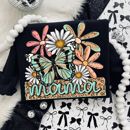 Mama w/ Butterfly & Flowers 1 - 2026 Digital PNG Design