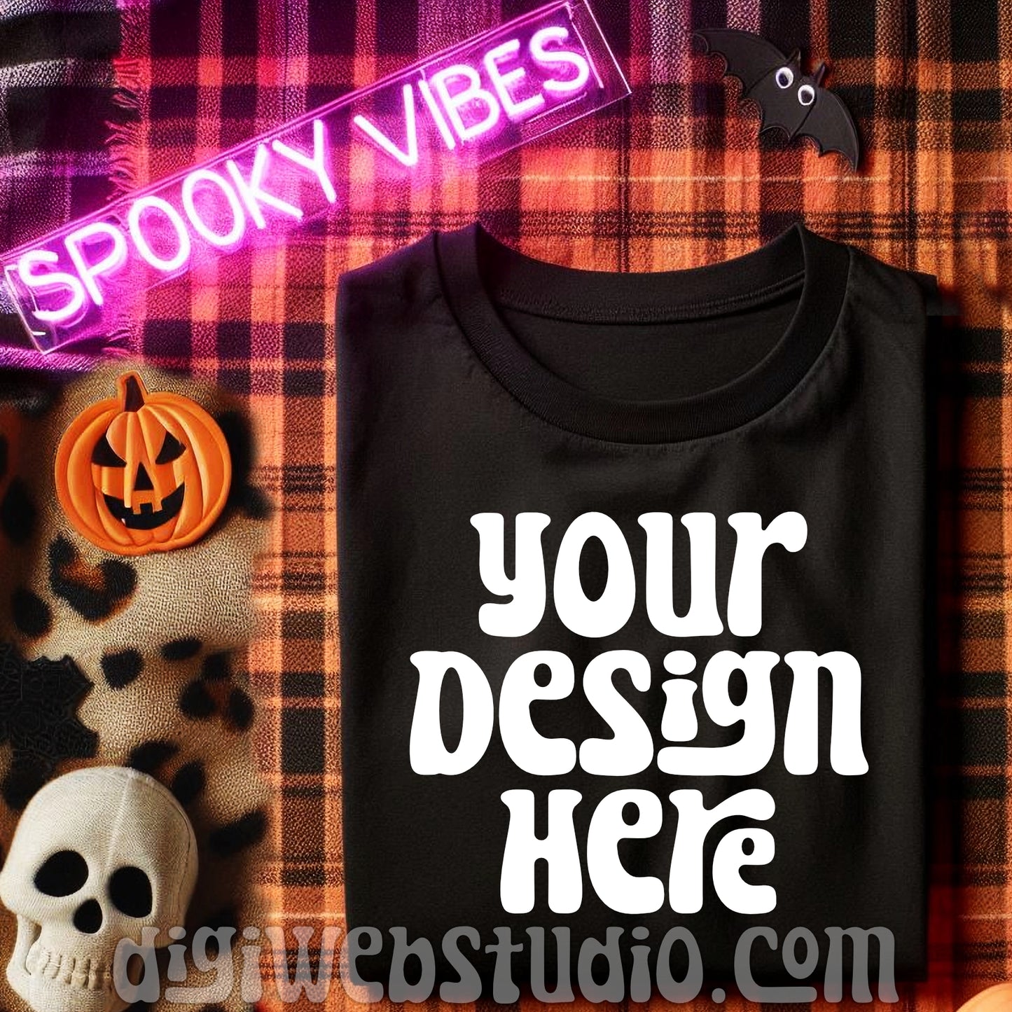 Halloween Black Shirt Mockup 2