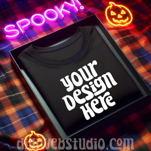 Halloween Black Shirt Mockup 4