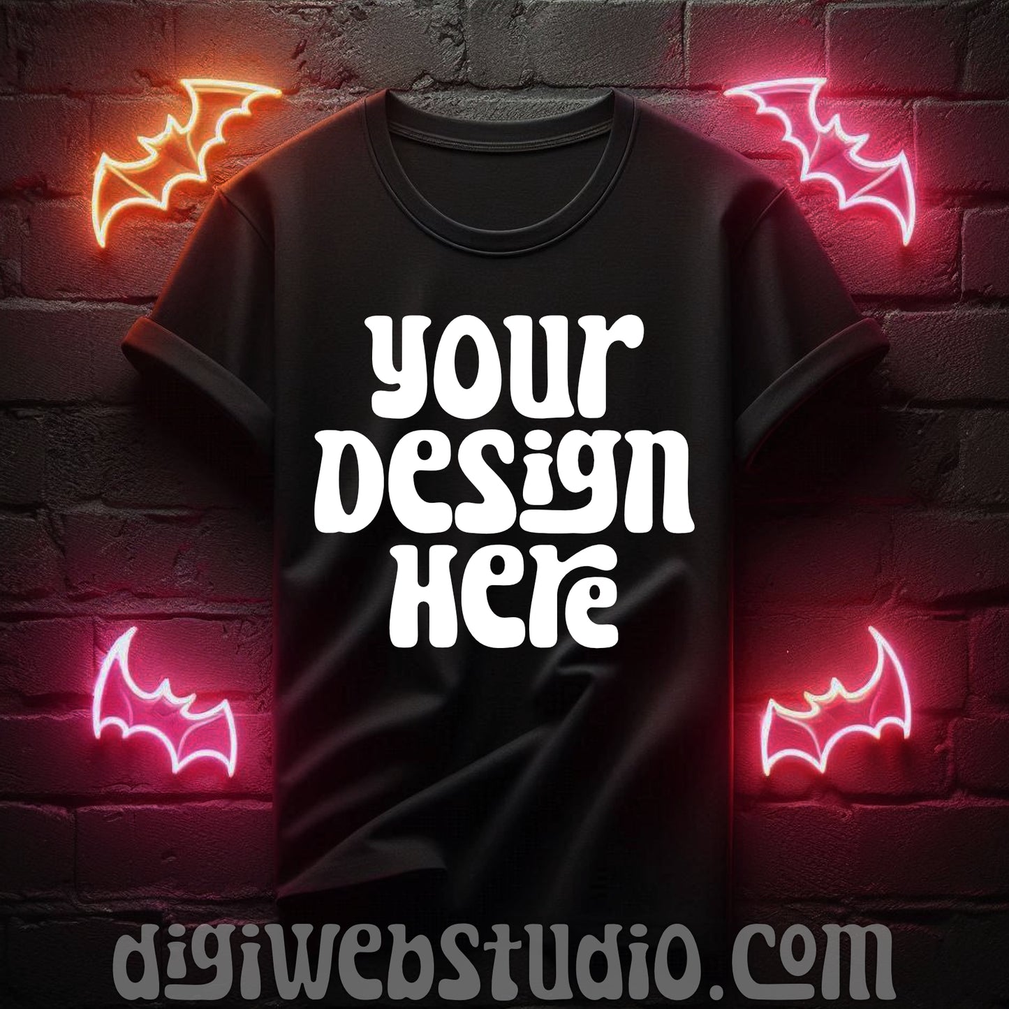 Halloween Black Shirt Mockup 9