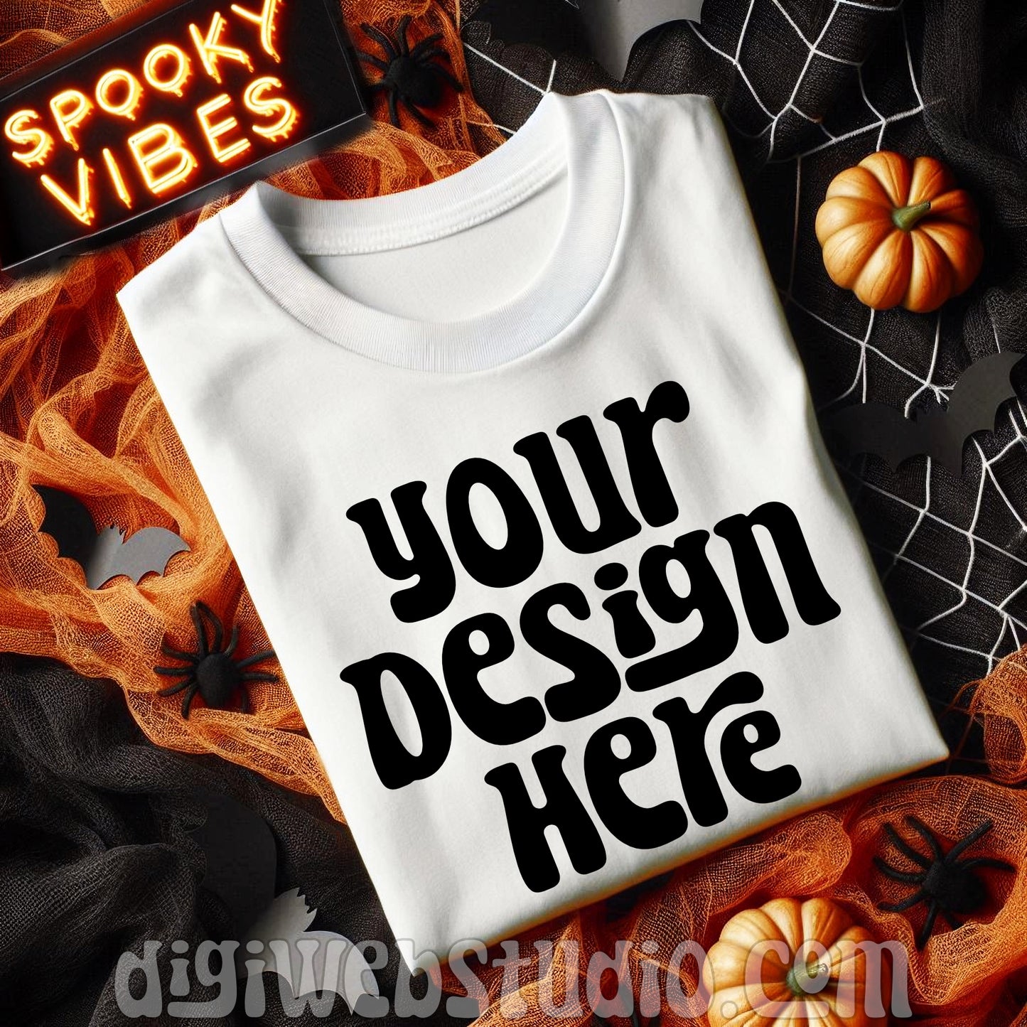 Halloween White Shirt Mockup 1