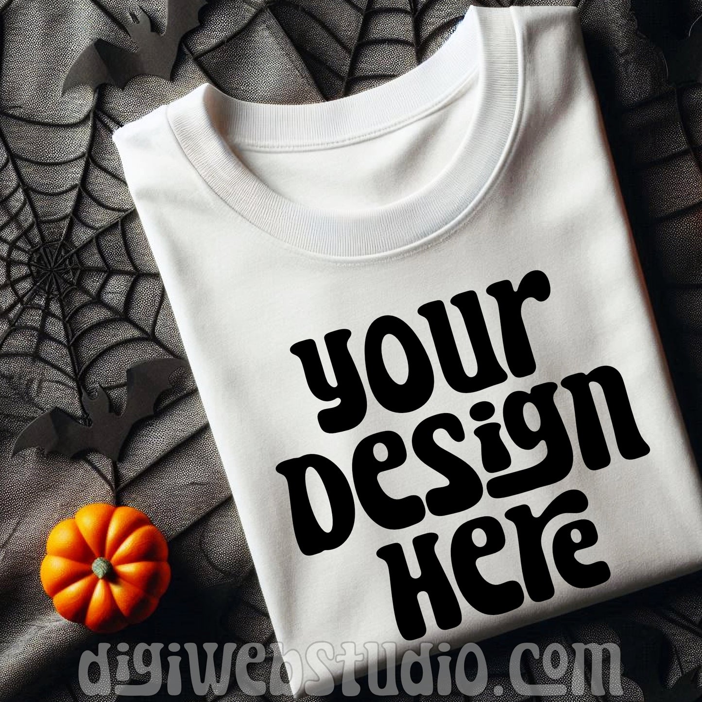 Halloween White Shirt Mockup 3