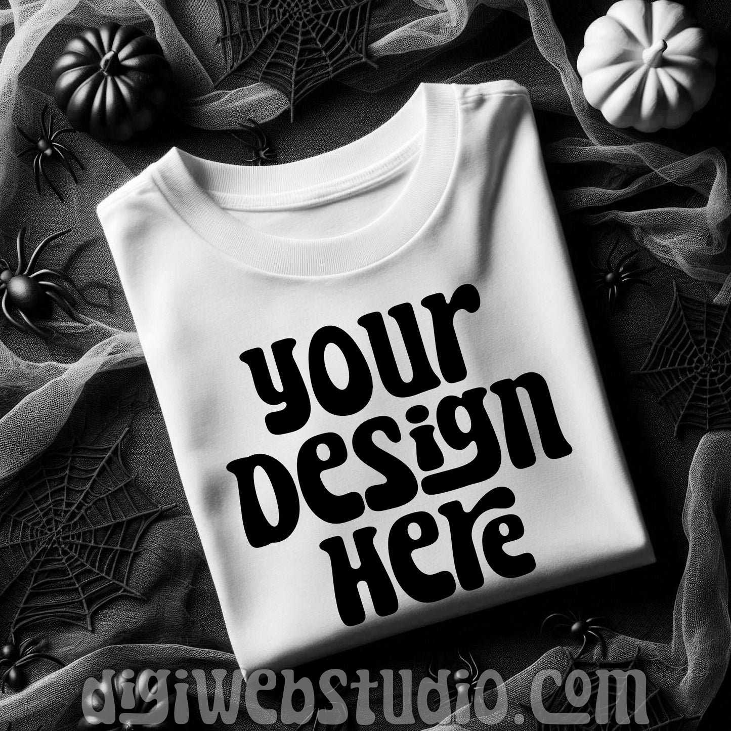 Halloween White Shirt Mockup 4