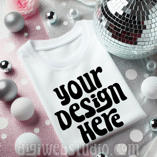 New Year's Eve White Shirt Mockup 1