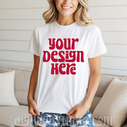 Patriotic White Shirt Mockup 5
