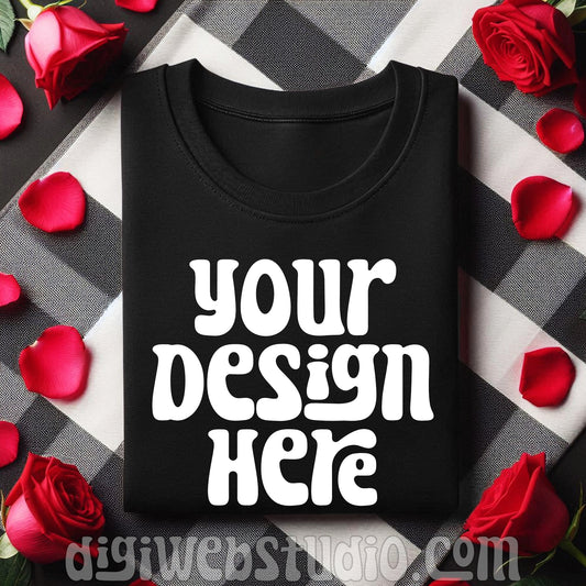 Valentine Black Shirt Mockup 1