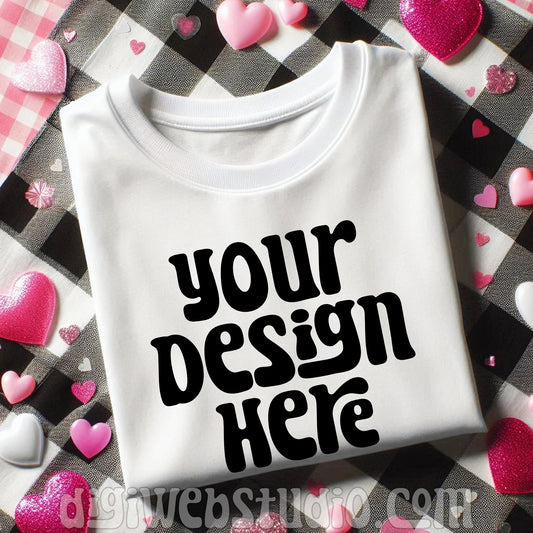 Valentine White Shirt Mockup 3