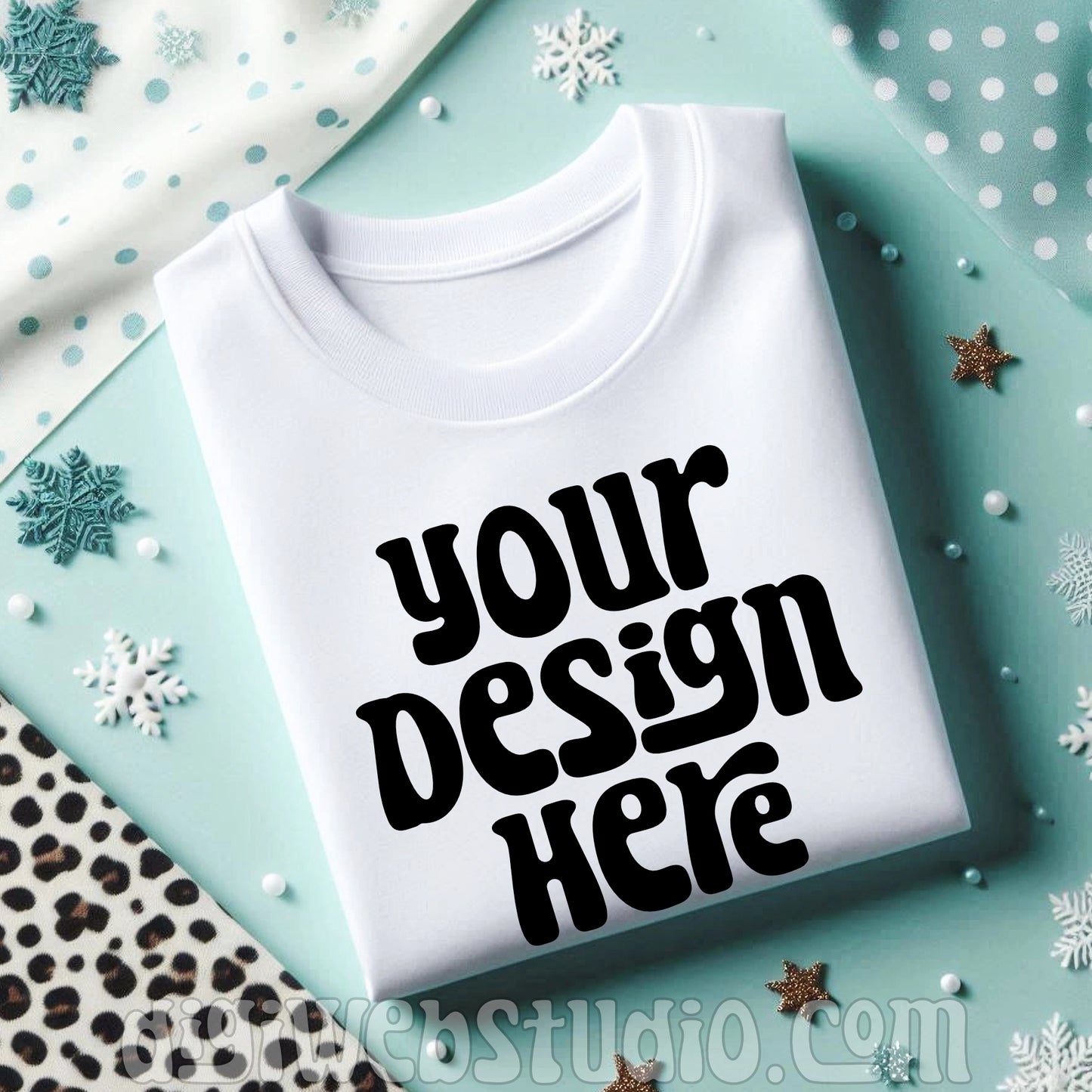 Winter White Shirt Mockup 7