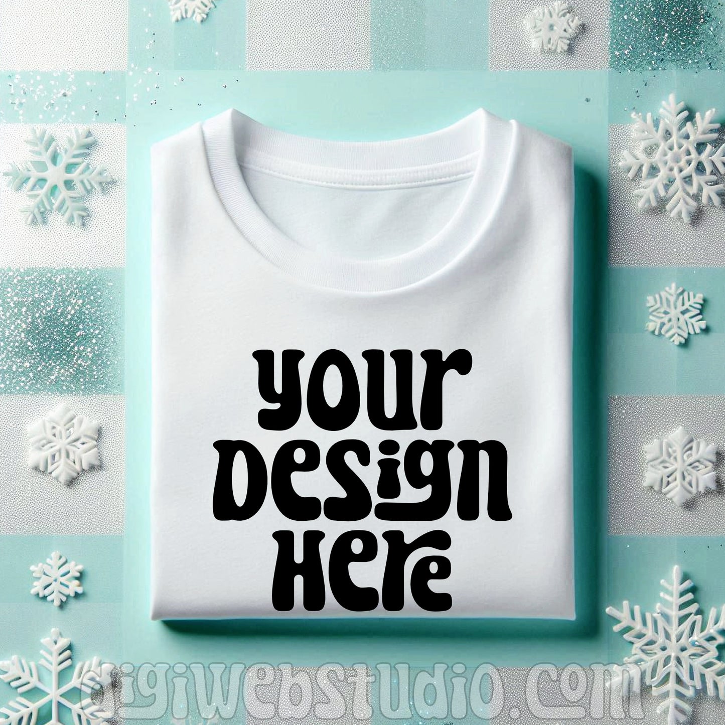 Winter White Shirt Mockup 8