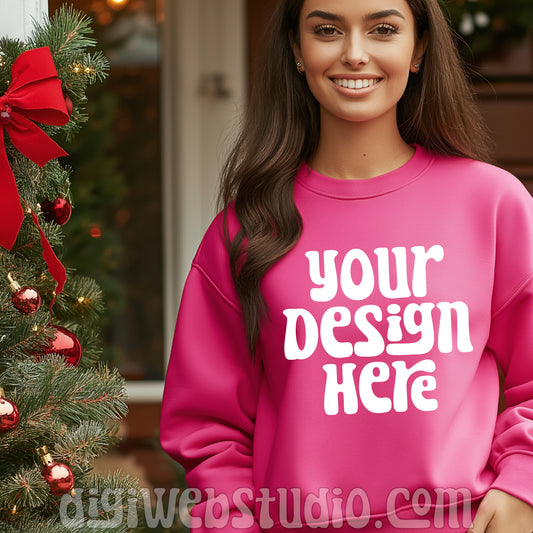 Christmas Gildan Heliconia Sweatshirt Mockup 1