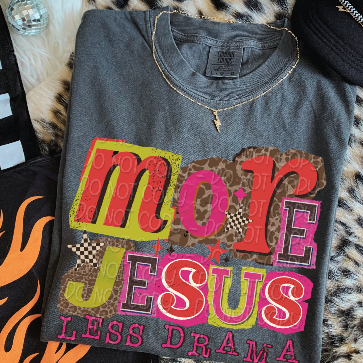 More Jesus Less Drama 1 - 2025 Digital PNG Design