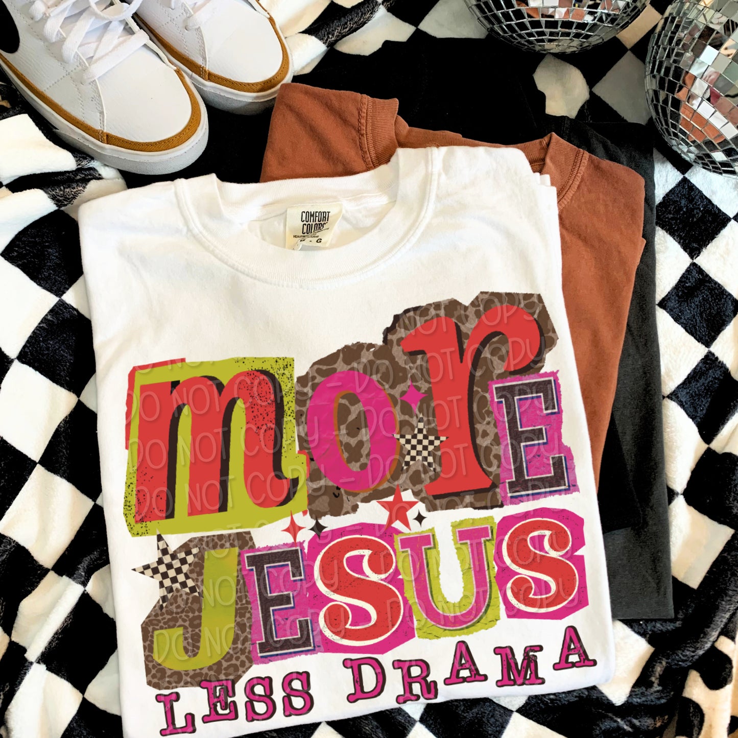 More Jesus Less Drama 1 - 2025 Digital PNG Design