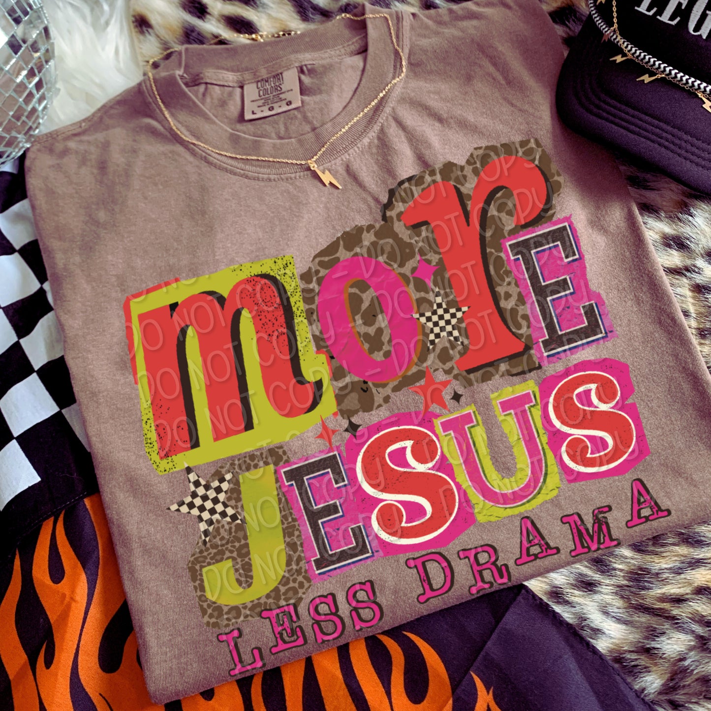 More Jesus Less Drama 1 - 2025 Digital PNG Design