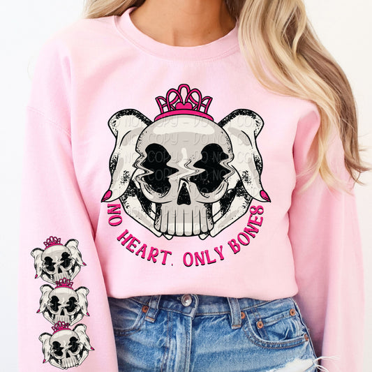 No Heart, Only Bones w/ Matching Sleeve 1 - Digital Design PNG