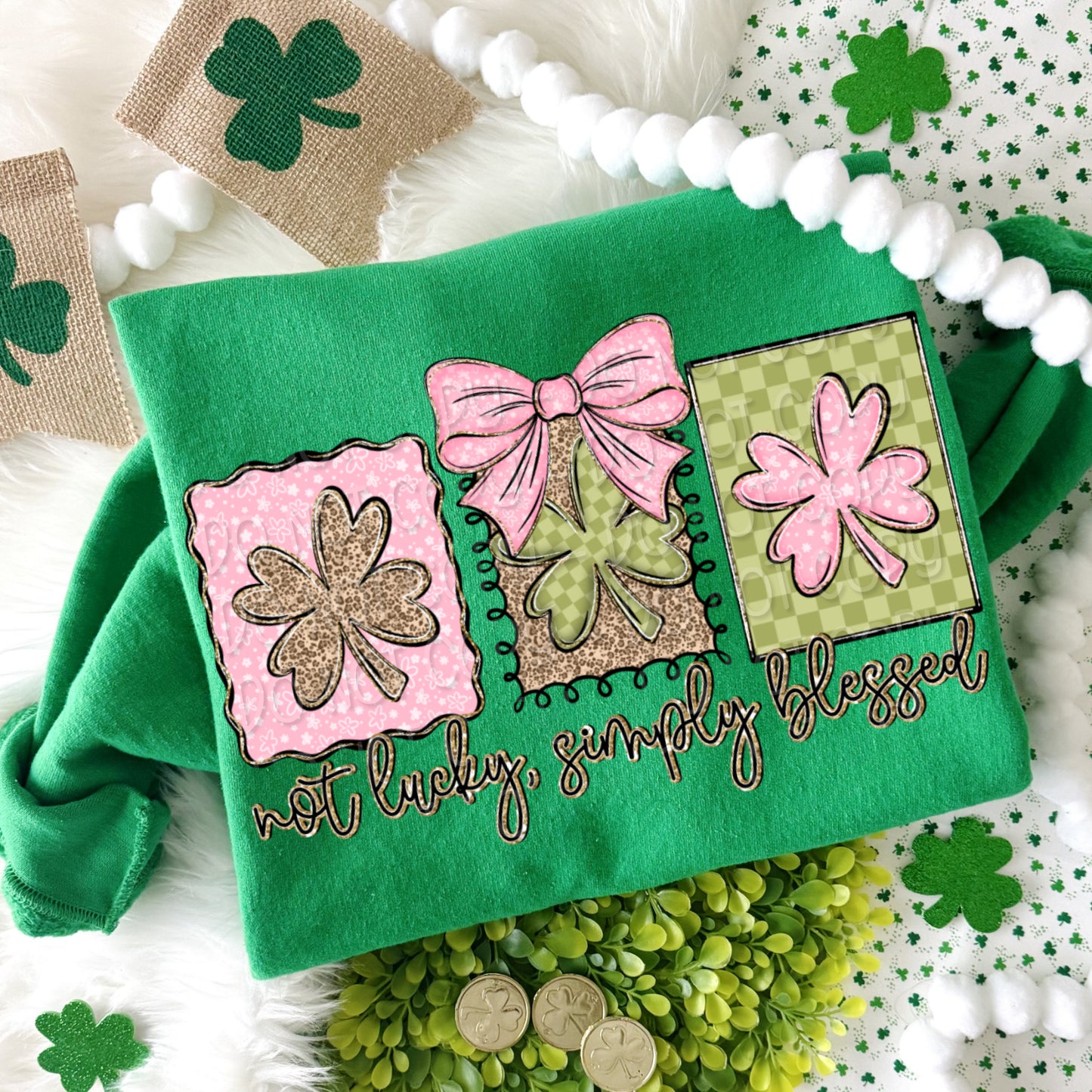 Not Lucky, Simply Blessed 1 - 2026 Digital PNG Design w/ Sleeve