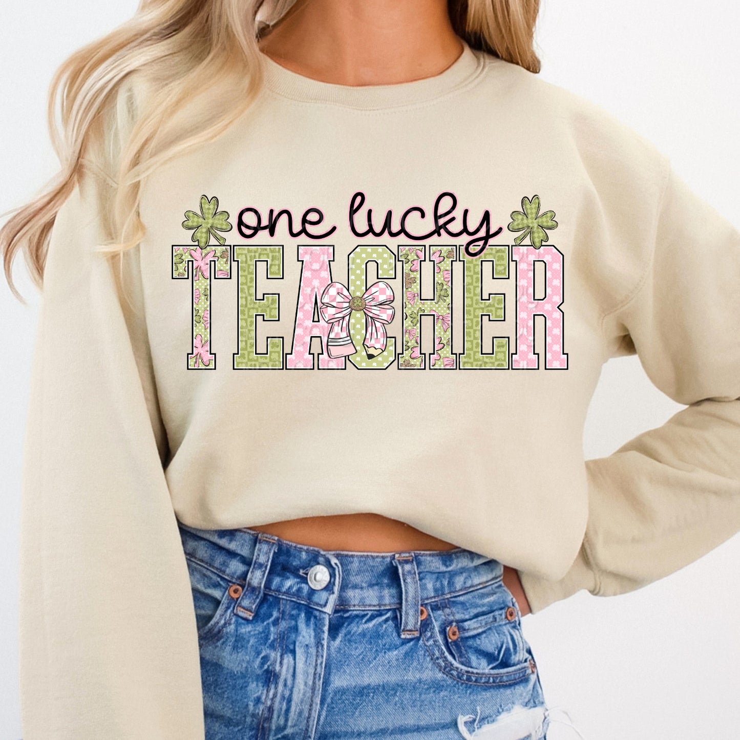 One Lucky Teacher 1 - 2026 Digital PNG Design