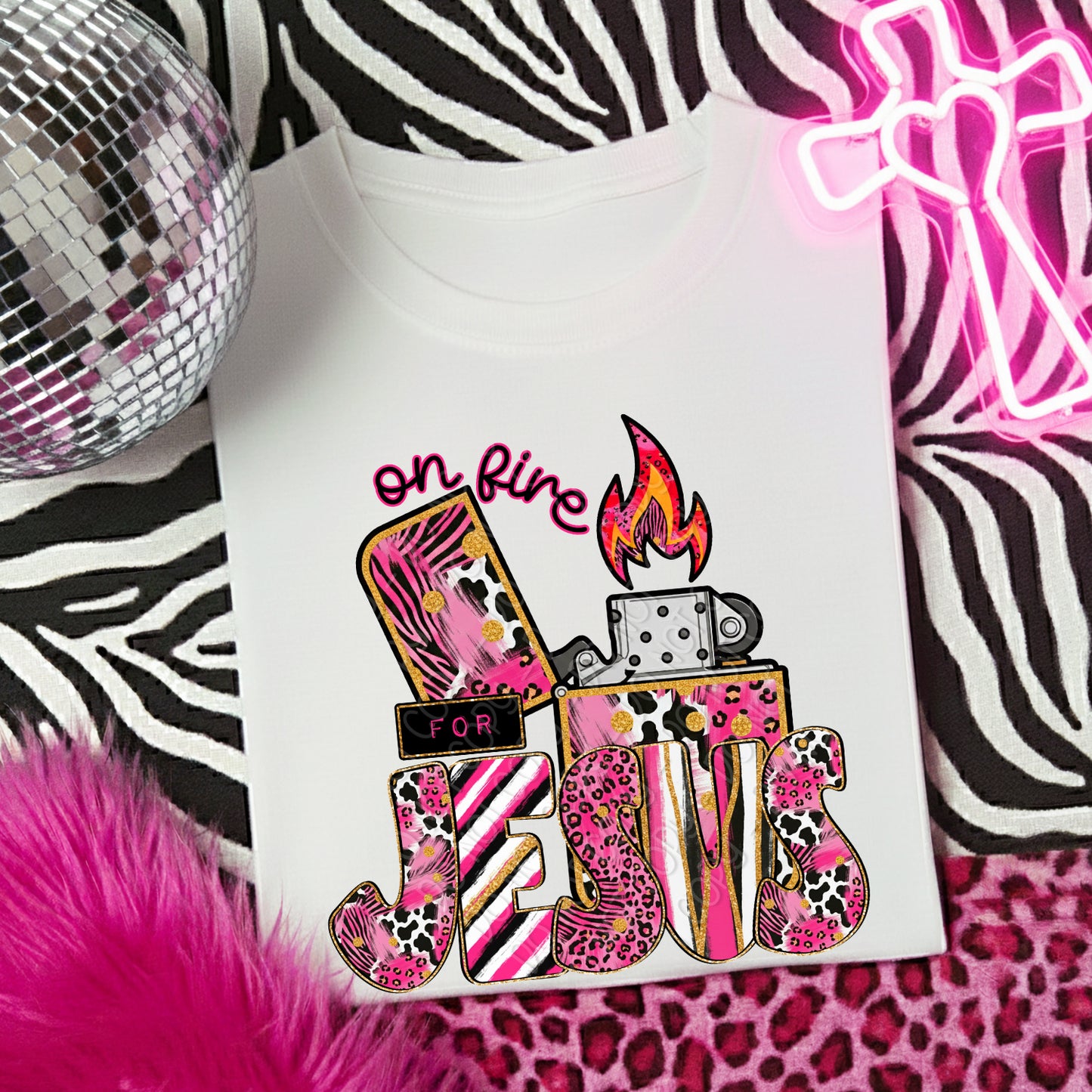 On Fire For Jesus 1 - 2026 Digital PNG Design