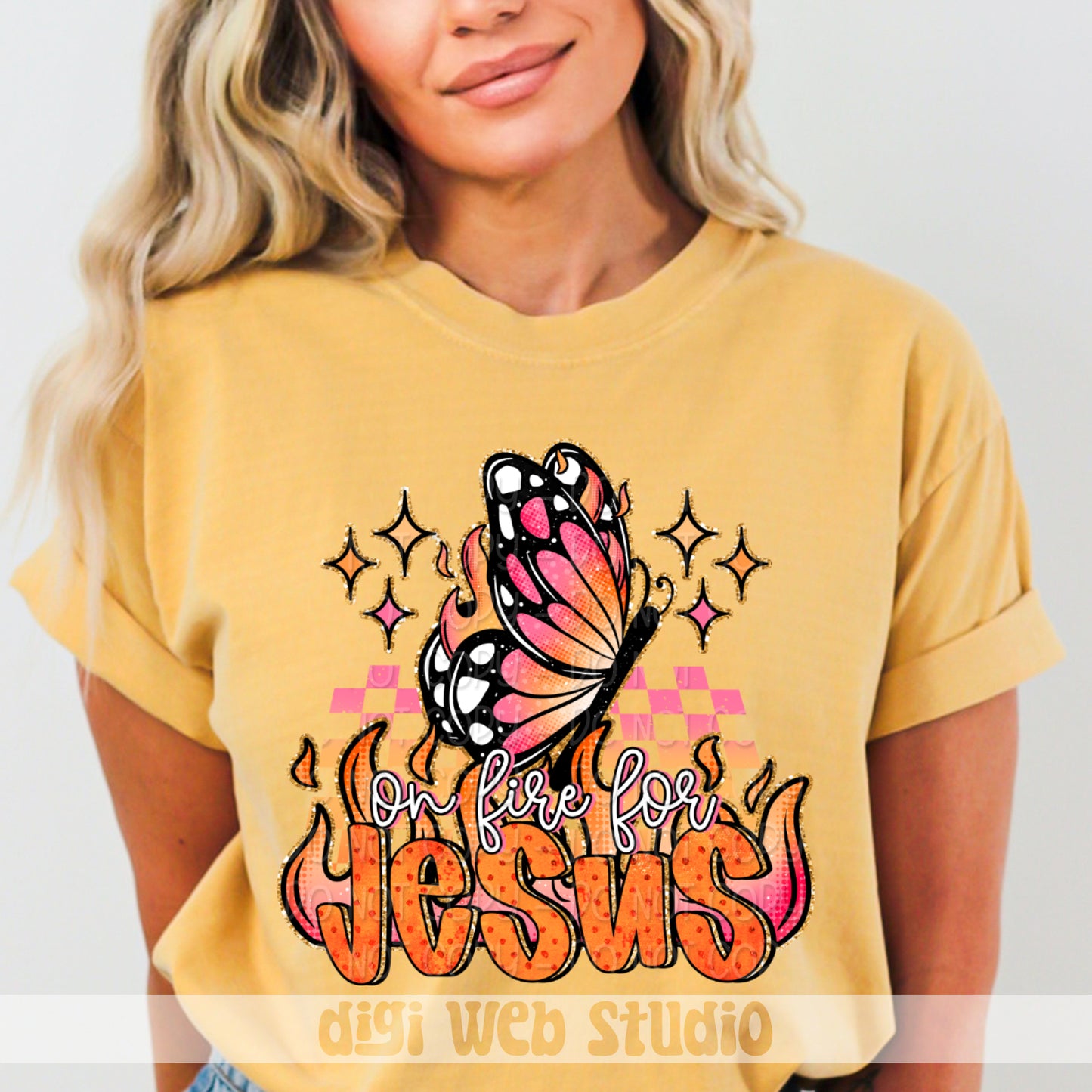 On Fire For Jesus 1 - 2025 Digital PNG Design