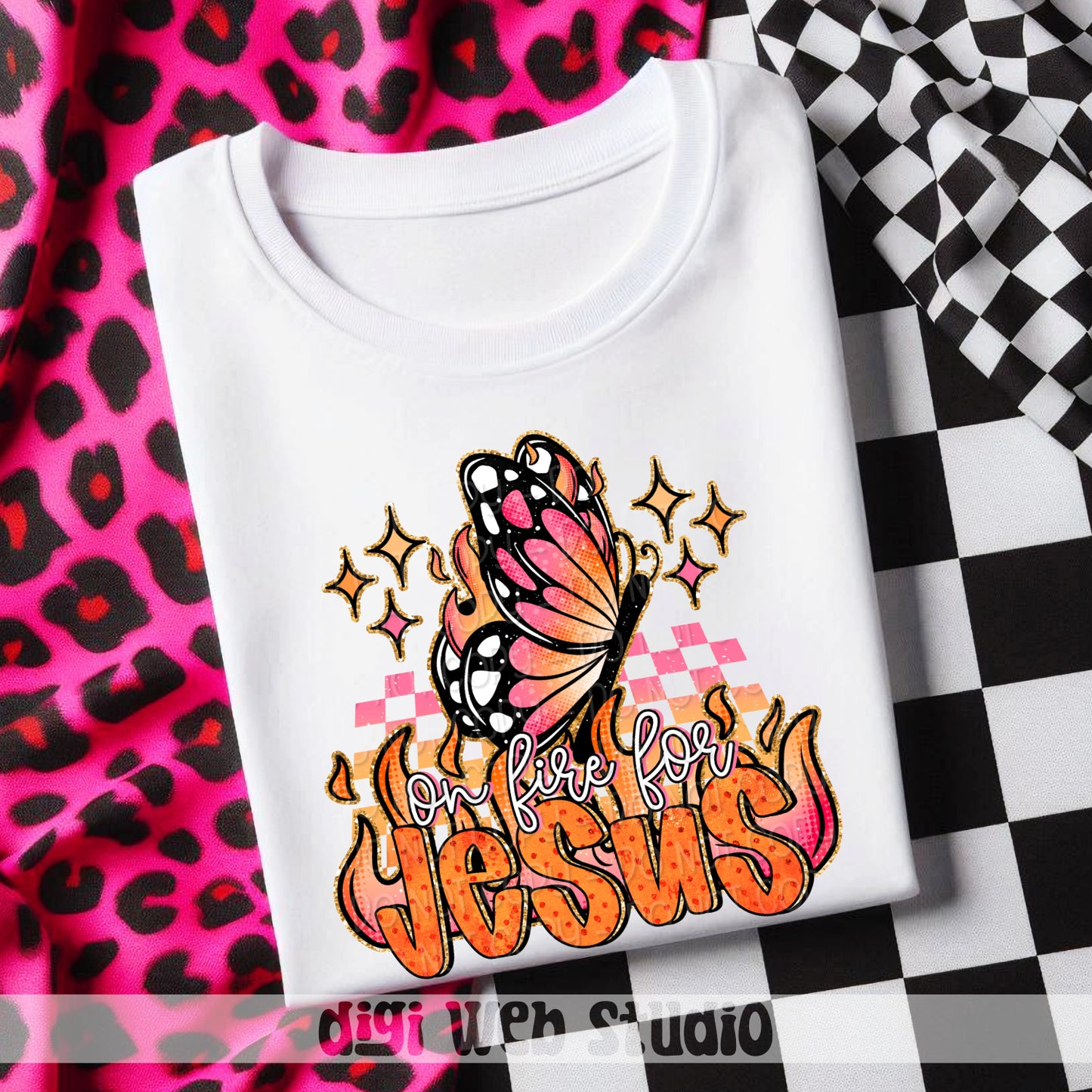 On Fire For Jesus 1 - 2025 Digital PNG Design
