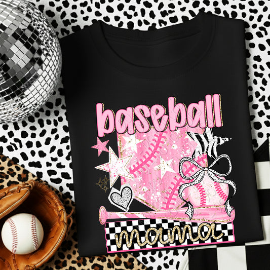 Preppy Baseball Mama 1 - 2026 Digital PNG Design