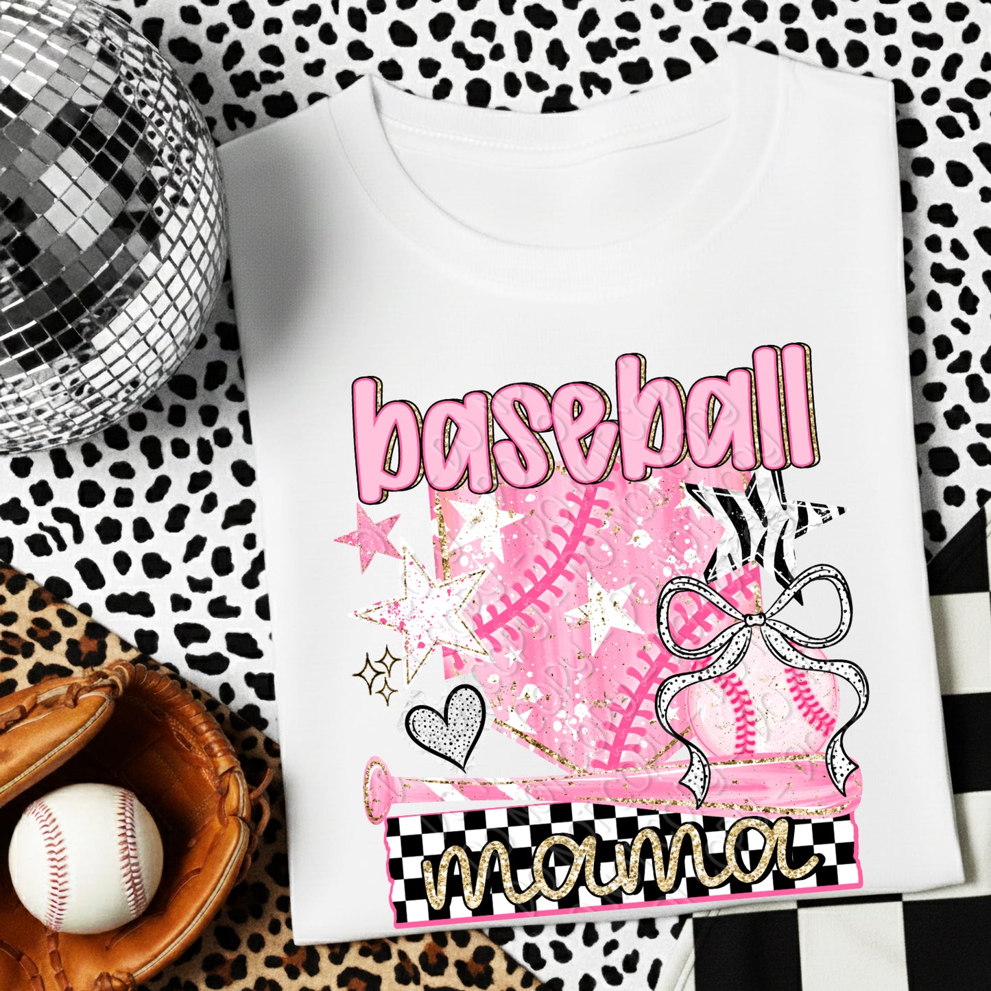 Preppy Baseball Mama 1 - 2026 Digital PNG Design