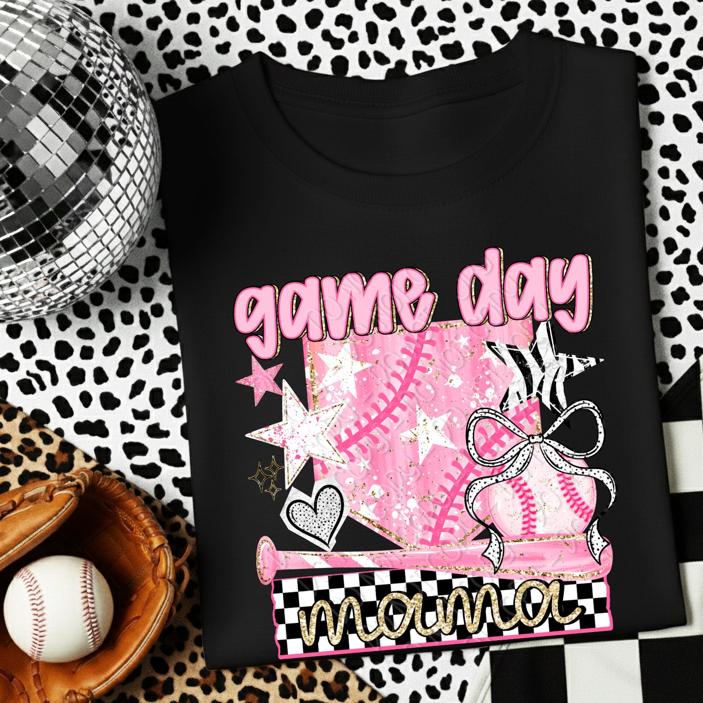Preppy Game Day Mama Baseball 1 - 2026 Digital PNG Design