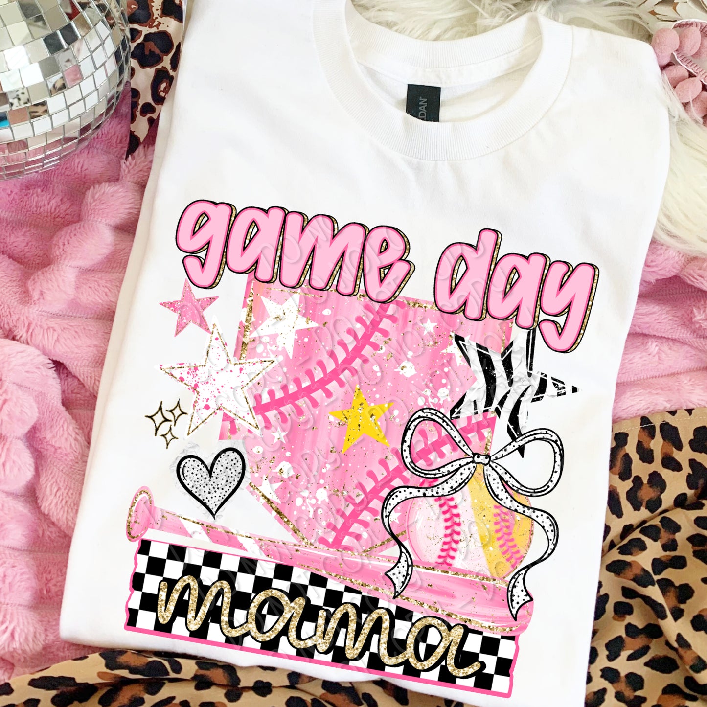 Preppy Game Day Mama (Baseball & Softball) 1 - 2026 Digital PNG Design