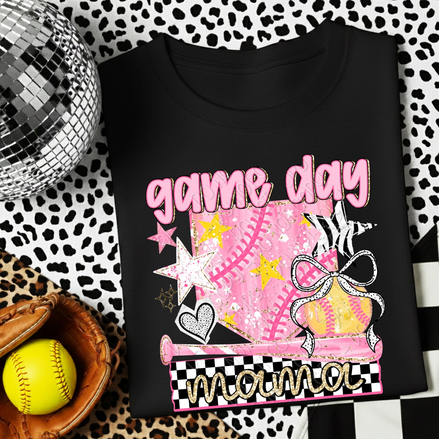 Preppy Game Day Mama Softball 1 - 2026 Digital PNG Design