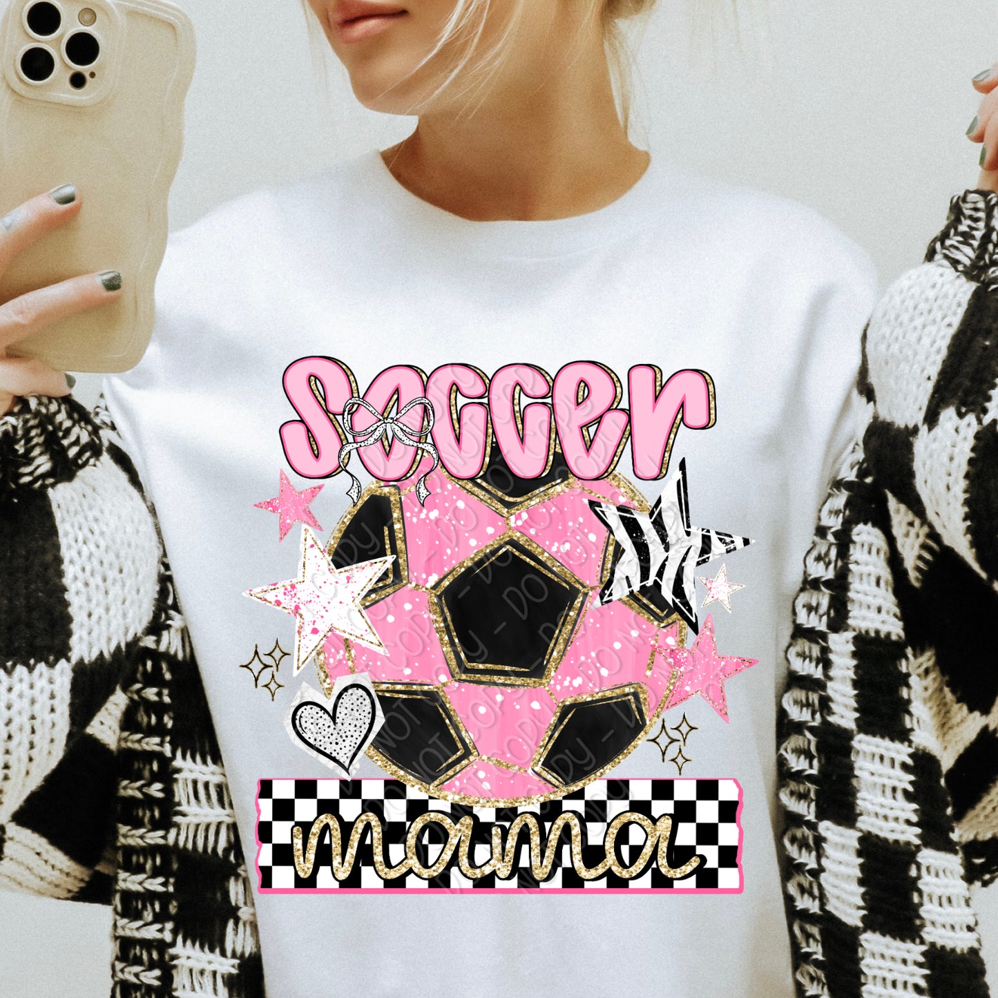 Preppy Soccer Mama 1 - 2026 Digital PNG Design