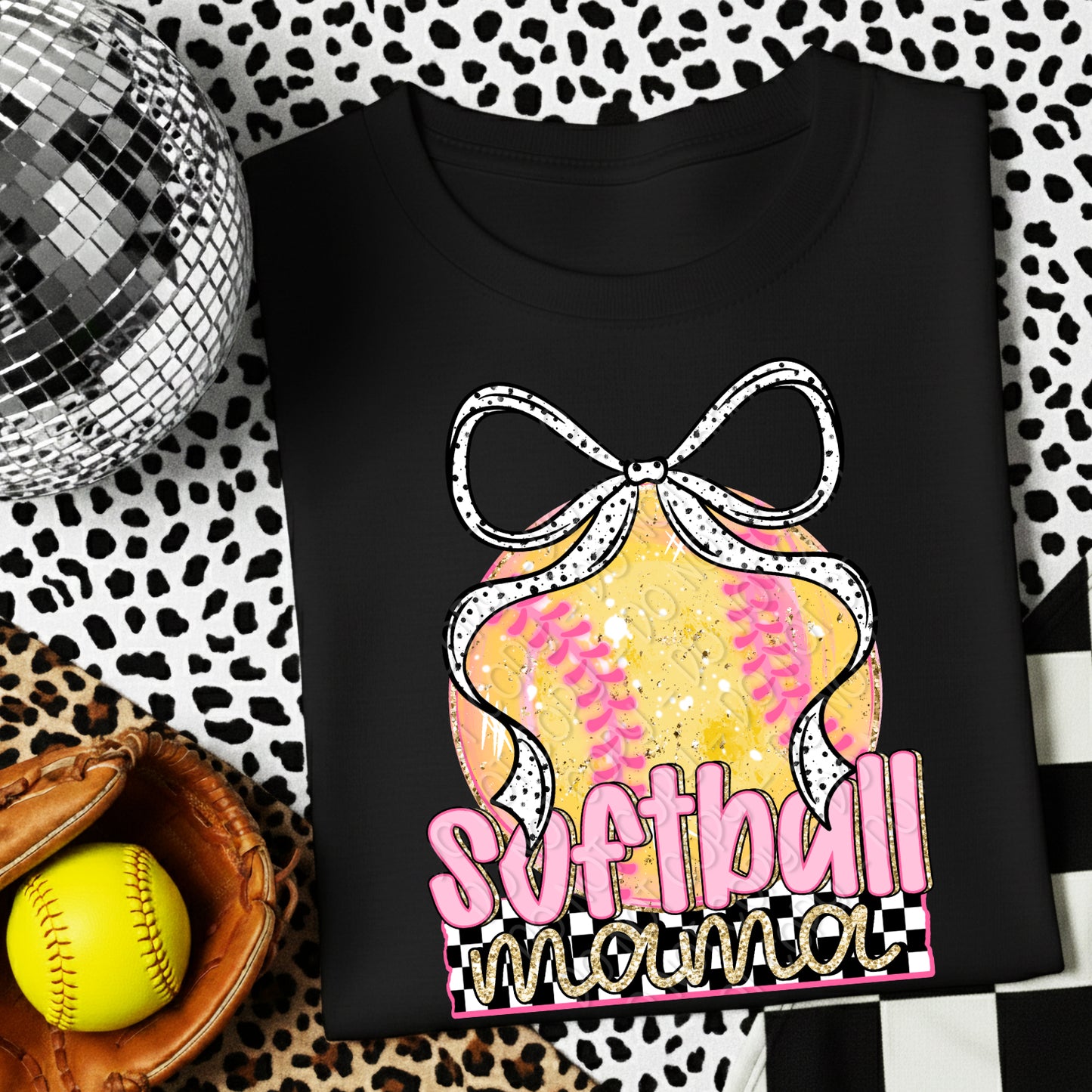 Preppy Softball Mama 2 - 2026 Digital PNG Design