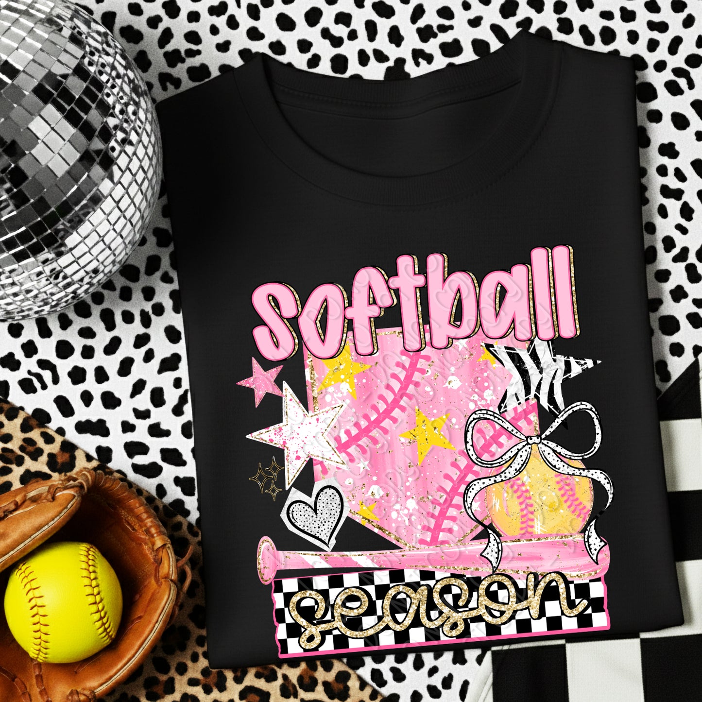 Preppy Softball Season 1 - 2026 Digital PNG Design