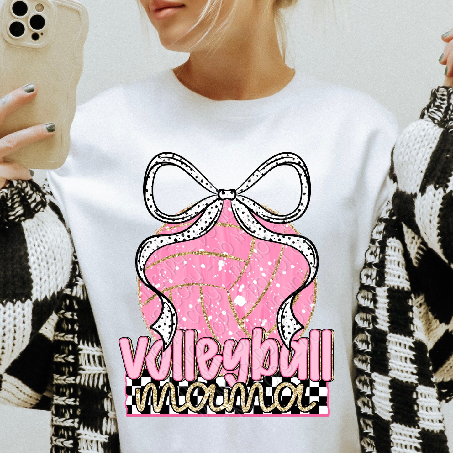 Preppy Volleyball Mama 2 - 2026 Digital PNG Design