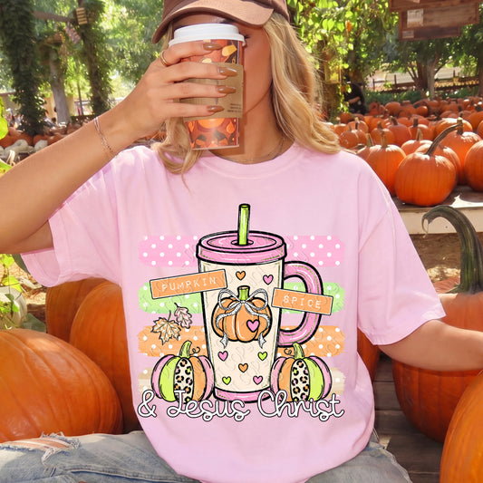 Pumpkin Spice & Jesus Christ 1 - 2026 Digital PNG Design