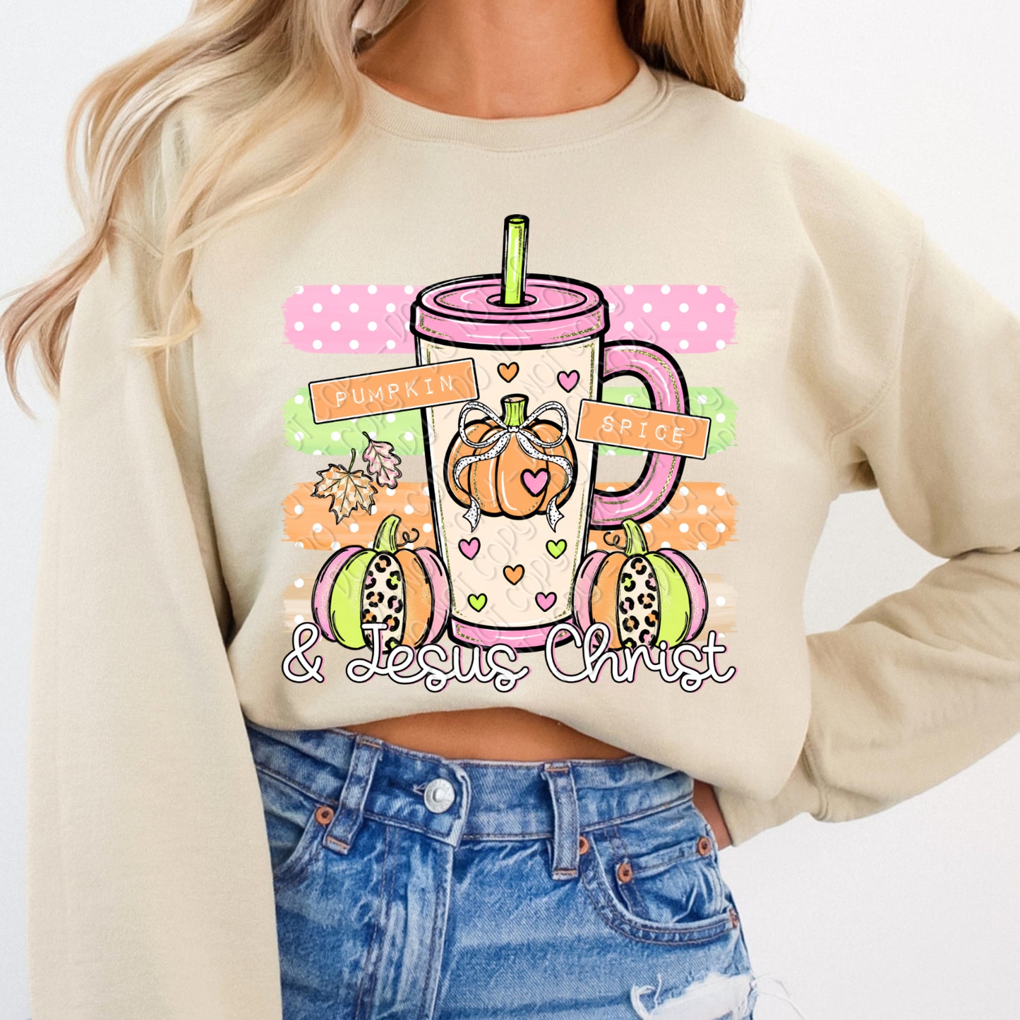Pumpkin Spice & Jesus Christ 1 - 2026 Digital PNG Design