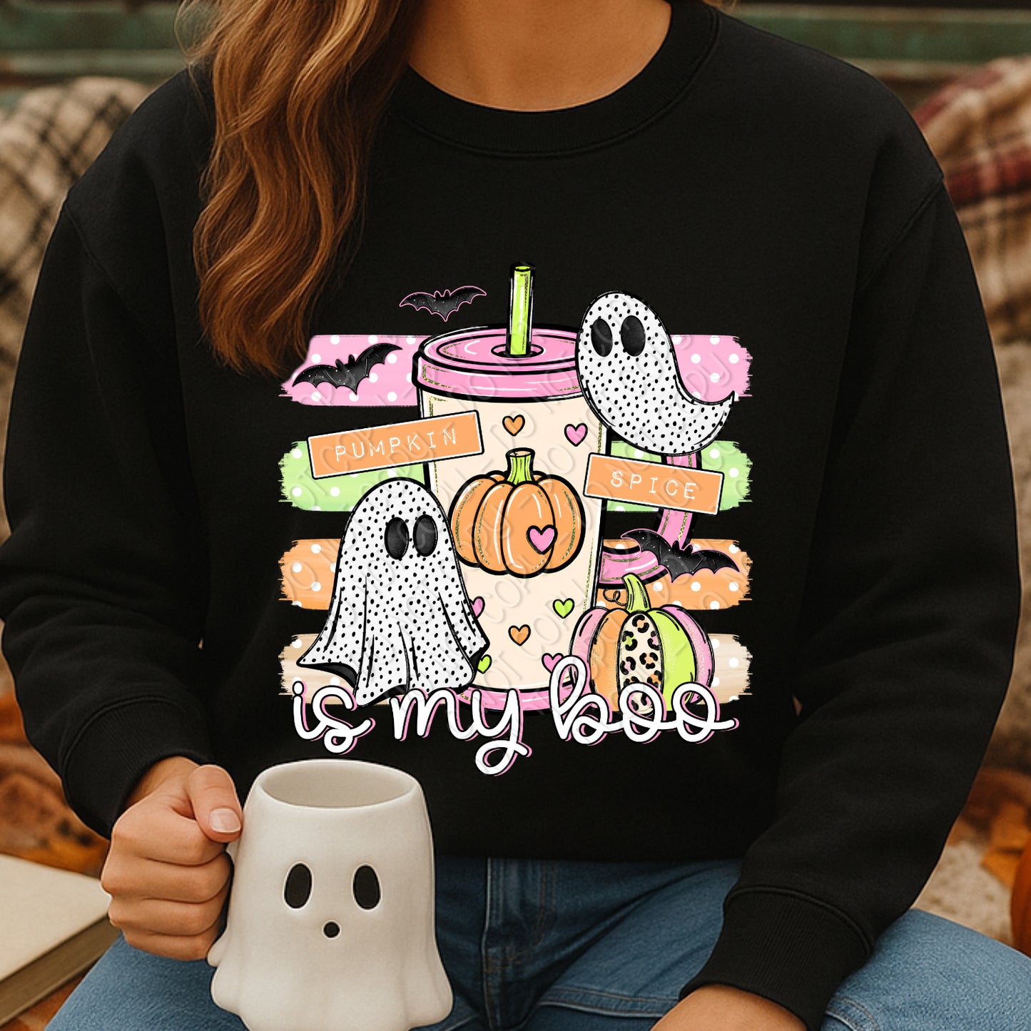 Pumpkin Spice Is My Boo 1 - 2026 Digital PNG Design